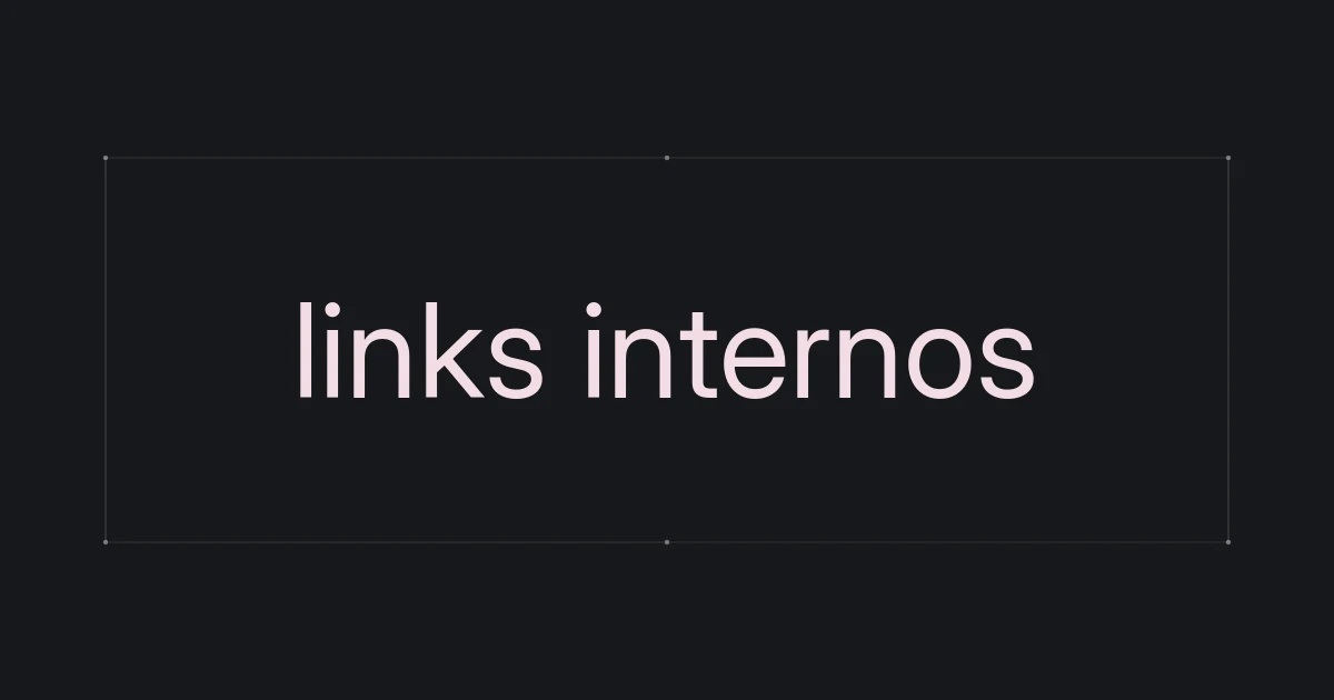 Capa tipográfica sobre links internos