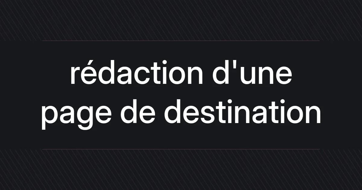 Couverture typographique sur la rédaction d'une page de destination