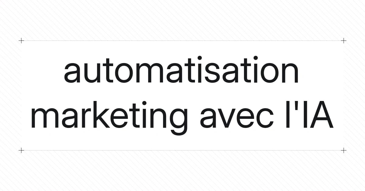 Couverture typographique sur l'automatisation marketing