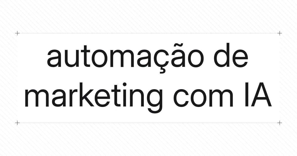 Capa tipográfica sobre automação de marketing