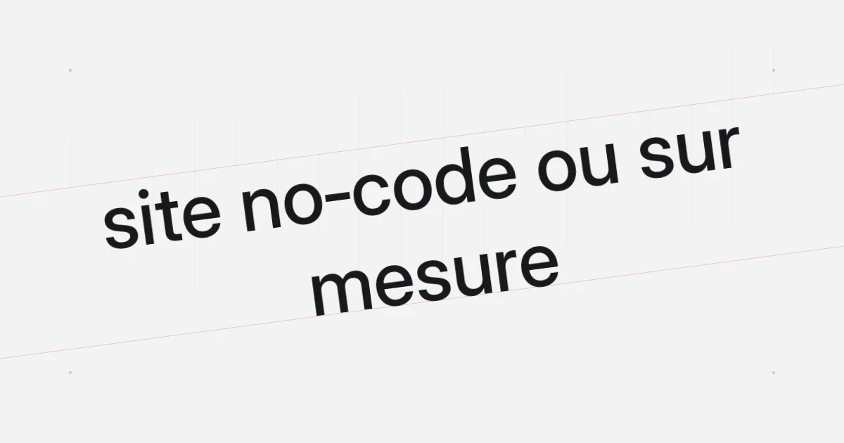 Couverture typographique sur le site no-code ou sur mesure