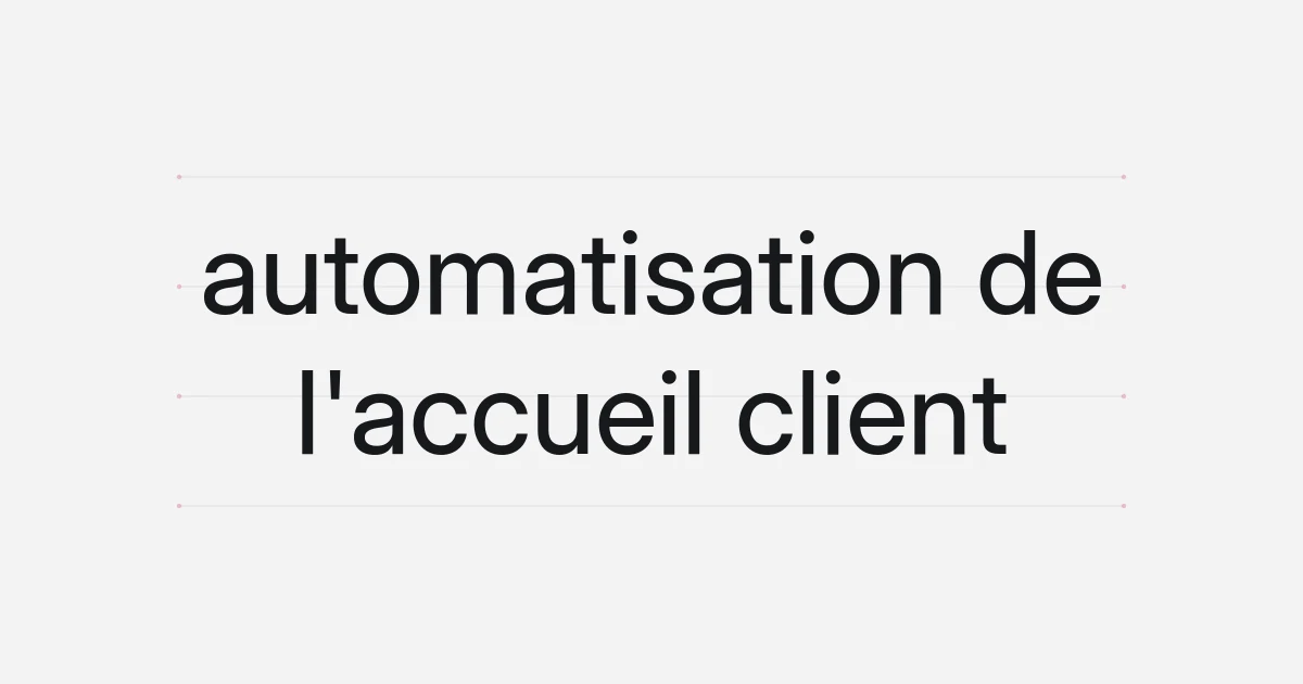 Couverture typographique sur l'automatisation de l'accueil client