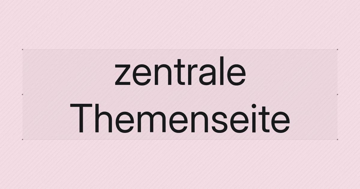 Typografisches Cover zur zentralen Themenseite