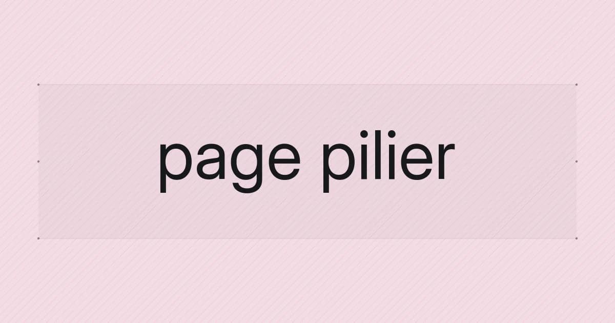 Couverture typographique sur la page pilier
