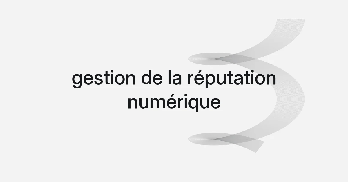 Couverture avec structure filaire et texte sur la gestion de la réputation numérique