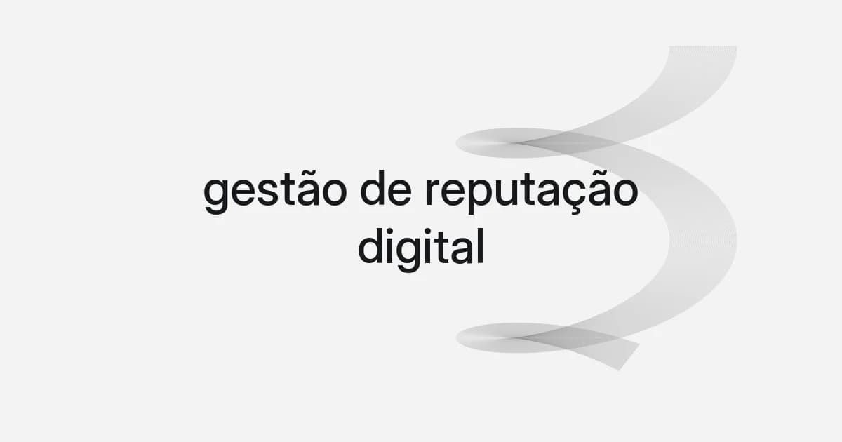 Capa com malha e texto sobre gestão de reputação digital