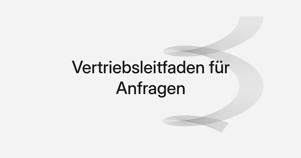 Cover mit Drahtgitter und Text zum Vertriebsleitfaden für Anfragen