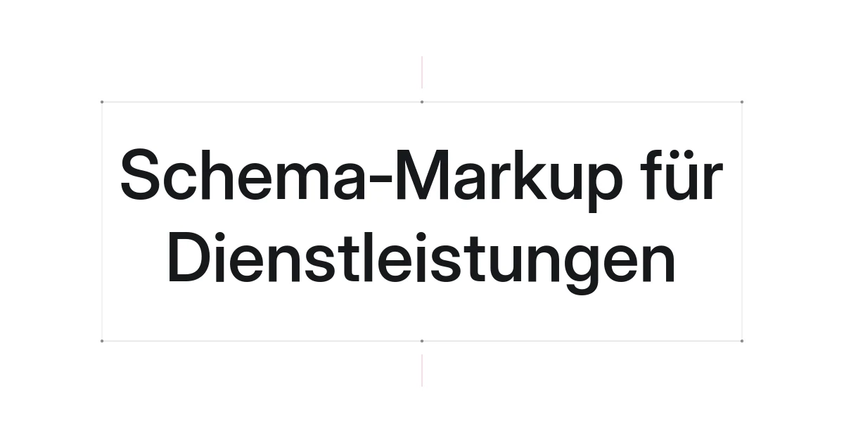 Typografisches Cover über Schema-Markup für Dienstleistungen