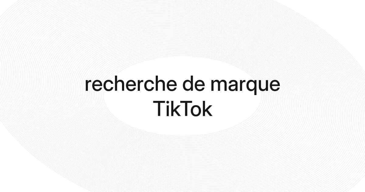 Couverture avec structure filaire et texte sur la recherche de marque TikTok