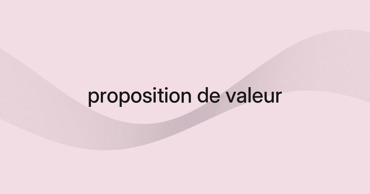 Couverture avec structure filaire et texte sur la proposition de valeur