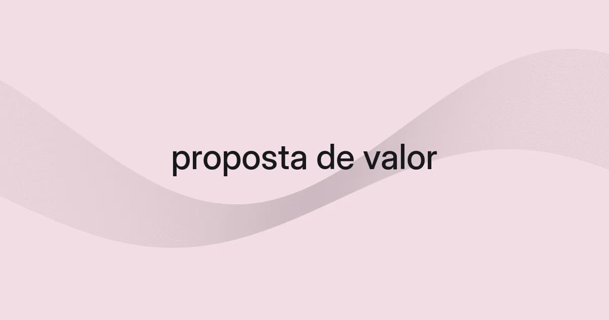 Capa com malha e texto sobre proposta de valor