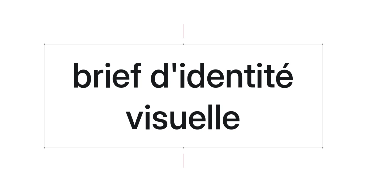 Couverture typographique sur le brief d'identité visuelle
