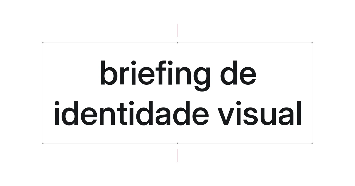 Capa tipográfica sobre briefing de identidade visual