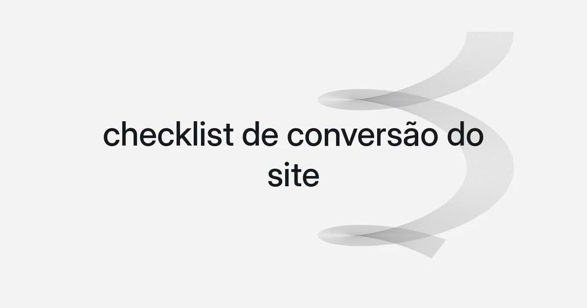 Capa com malha e texto sobre checklist de conversão do site