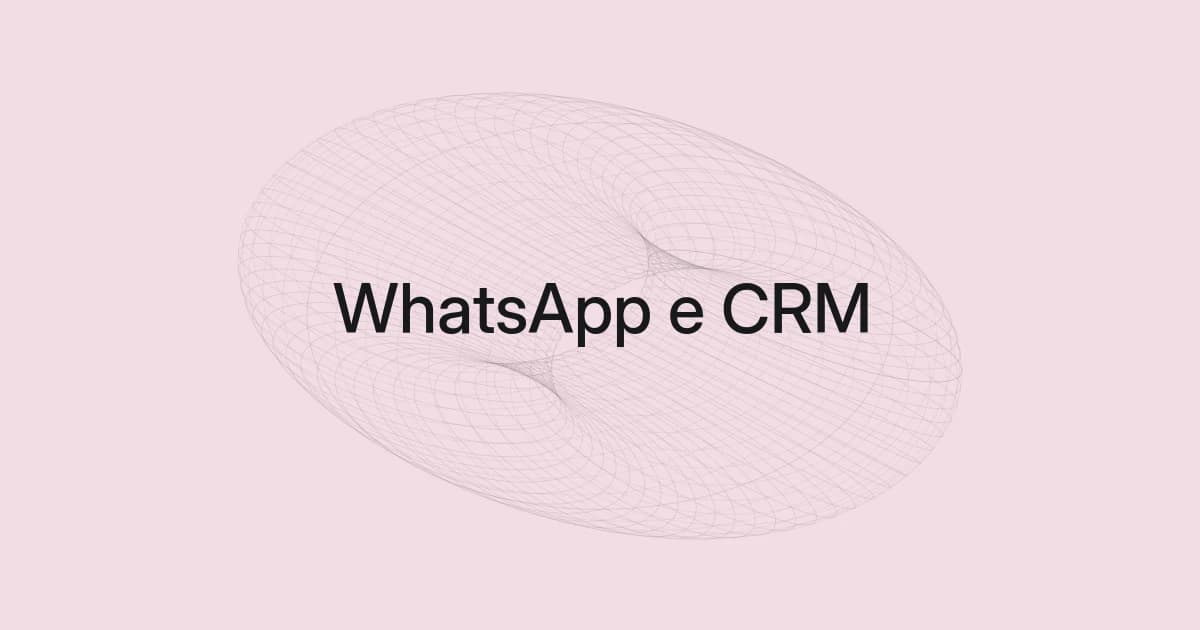Capa com malha e texto sobre WhatsApp e CRM